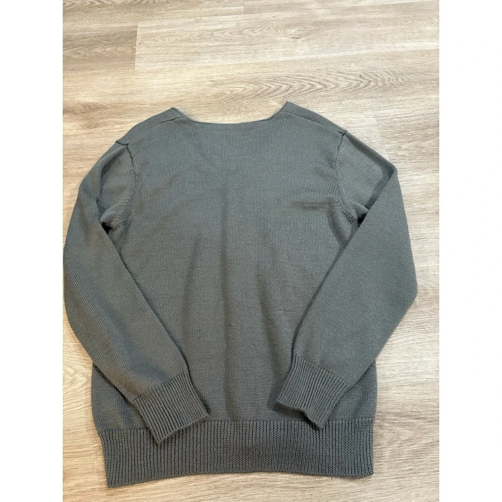 Toddland Mustache Cardigan Sweater Mens Size‎ M Green Eclectic Grandpa